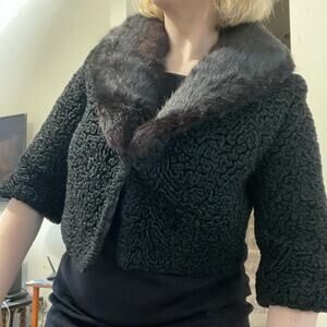 Vintage 60s Black Fur coat
